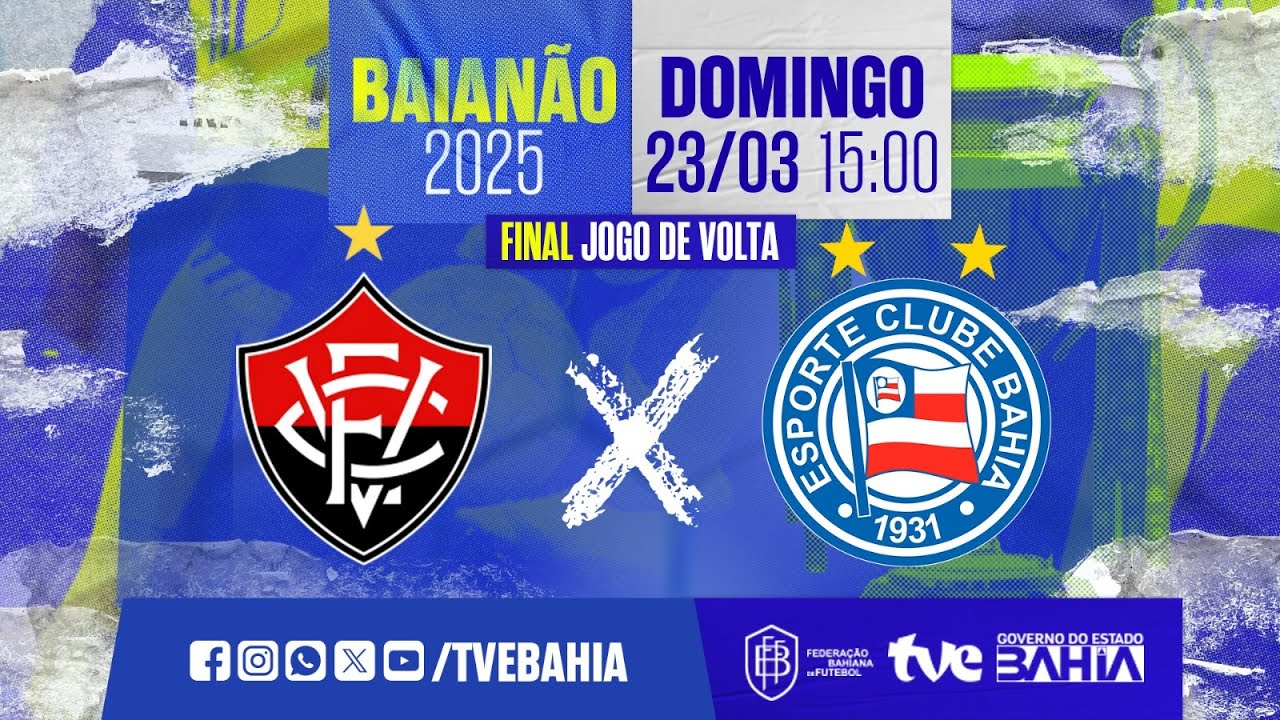 BAHIA CAMPEÃO | VITÓRIA 1X1 BAHIA | FINAL PARTIDA COMPLETA| BAIANÃO 2025 | #BaianãoNaTVE  23/03/2025