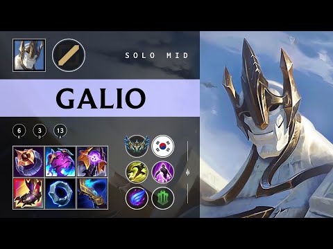 Galio Mid vs Akali - KR Challenger Patch 25.24