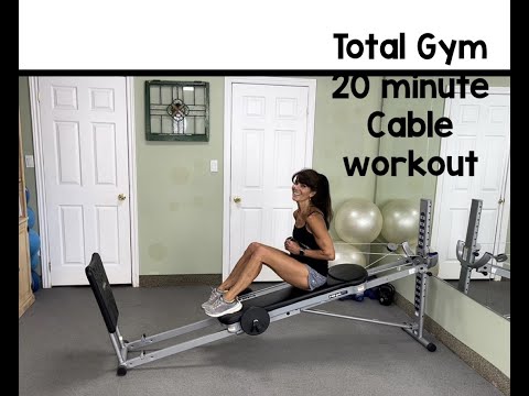 Total Gym 20 minute workout-just cables Back to Front & Abs in between!