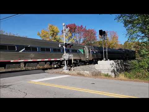 Amtrak train at Powder Mill rd on a Beautiful Autumn Day