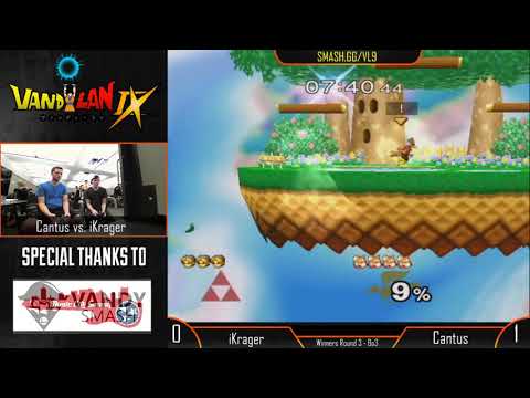 VL9 - Melee Singles - iKrager (Young Link) VS Cantus (Fox) - WR3
