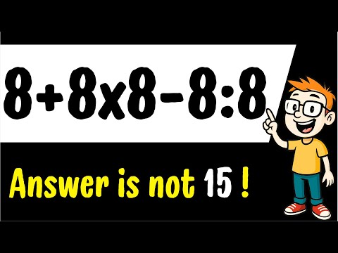 Can You Solve This Viral Math Problem?  8 + 8 × 8 - 8 ÷ 8