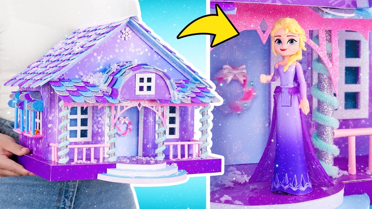 Crie um Refúgio Perfeito para a Elsa 🏰❄️ Tutorial de Artesanato