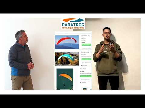 Matériel parapente 2022 - disponibilités chez Paratroc. Les meilleurs produits actuels.