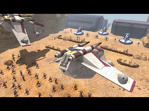Can LAAT Clone Gunships Destroy DROID FORT WALLS!? - Men of War: Star Wars Mod