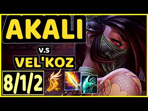 AKALI vs VEL'KOZ - 8/1/2 KDA MID GAMEPLAY - EUW Ranked MASTER