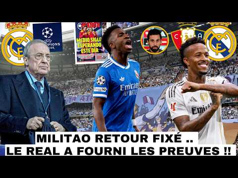 🚨 LE REAL A FOURNI DES PREUVES À L'UEFA / VINI EN COLERE AVEC MOURINHO .. / RETOUR FIXÉ POUR MILITAO