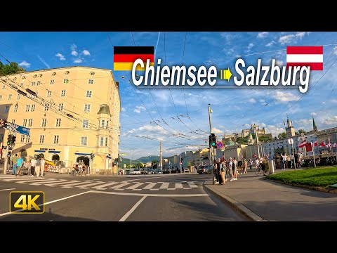 Cross-border drive from Germany to Austria • Chiemsee, Germany to Salzburg, Austria