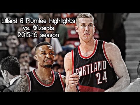 Damian Lillard & Mason Plumlee 26 pts & 13 ast combined @ Wizards (NBA RS 2015/2016) - 18.01.2016