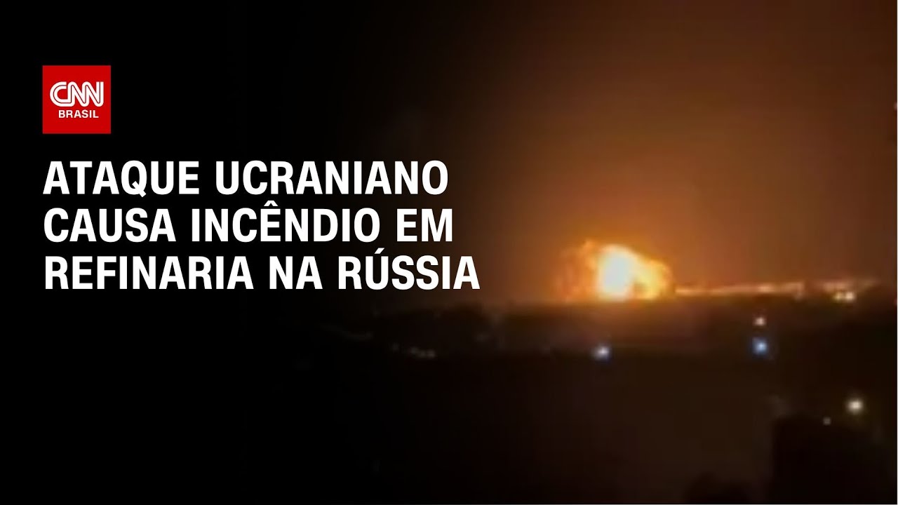 Ataque ucraniano causa incêndio em refinaria na Rússia | CNN NOVO DIA