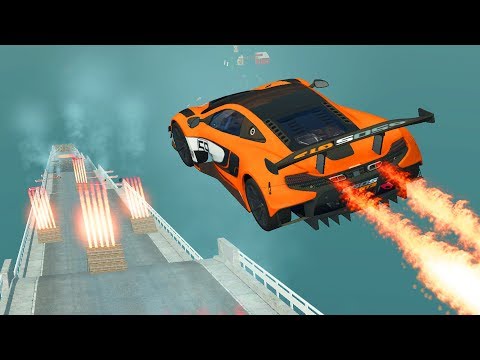 BeamNG Drive High Speed Open Bridge Jumps #6