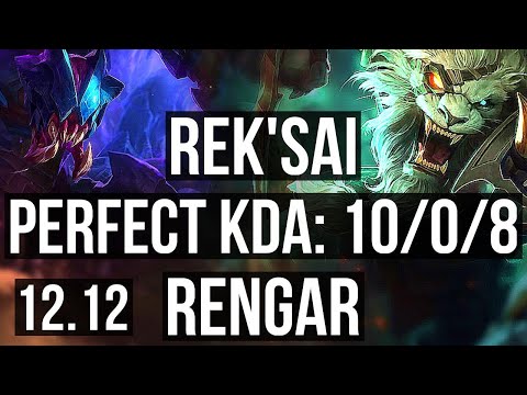 REK'SAI vs RENGAR (JNG) | 10/0/8, Rank 4 Rek'Sai, Legendary | EUW Challenger | 12.12