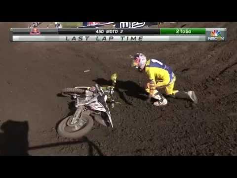 Thunder Valley 450MX: Ken Roczen crashes while leading Moto 2