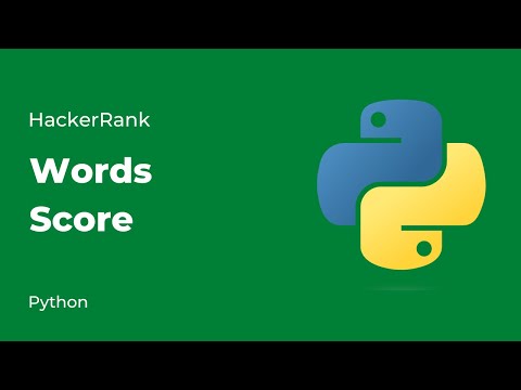 Python Hackerrank Solutions Words Score
