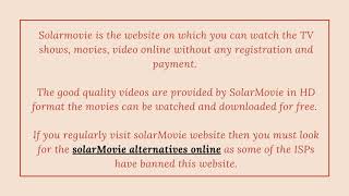 Best Alternatives Available For SolarMovie