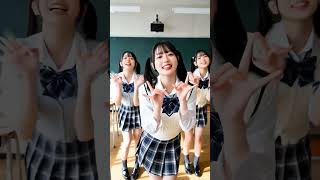 制服、ポーズ、教室の空気感…全部AI生成画像です。このクオリティで踊るJK、実在しそうでしないって信じられる？🏫✨※画像は全てAI生成のフィクションです #JK #踊ってみた #制服ダンス #バズれ