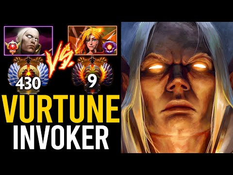 EPIC VURTUNE INVOKER vs RANK 9 MASTER TIER WINDRANGER MID | Dota 2 Invoker