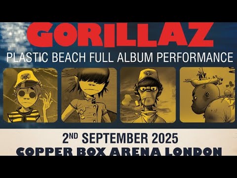 Gorillaz PLASTIC BEACH FULL ALBUM PERFORMANCE - Copper Box Arena London 