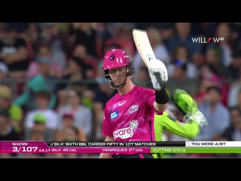 Jordan Silk 59 runs vs Sydney Thunder| 34th Match - Sydney Thunder vs Sydney Sixers