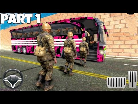 army bus driver: offline Android 3D gameplay part 1