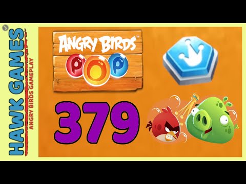 Angry Birds Stella POP Bubble Shooter Level 379 Hard - Walkthrough, No Boosters