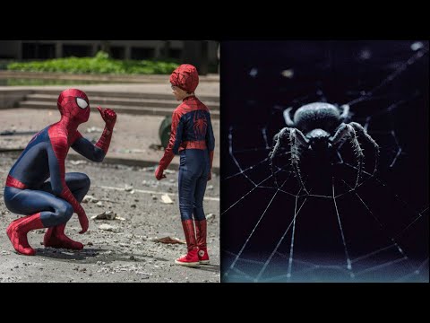 CES 3 ENFANTS SE FONT MORDRE PAR UNE ARAIGNÉE VEUVE NOIRE POUR SE TRANSFORMER EN SPIDER MAN…