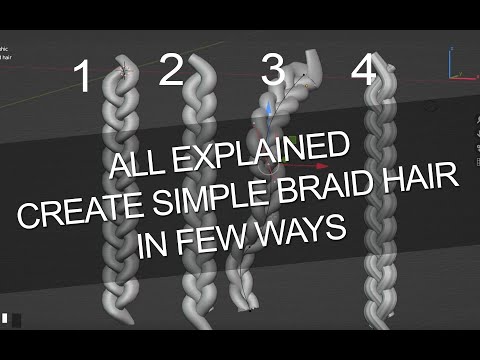 Create Braid Hair in Blender by Using Mesh and Curve Blender Tutorial