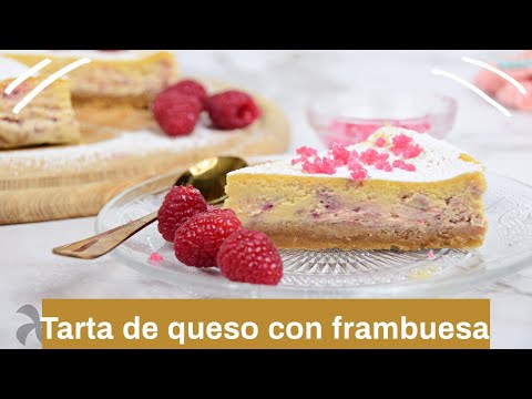 Tarta de queso 🎂 con frambuesas
