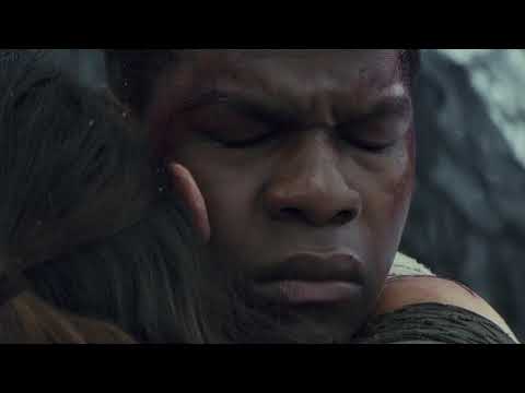 Rey lifts rocks/reunites with Finn scene - Star Wars The Last Jedi