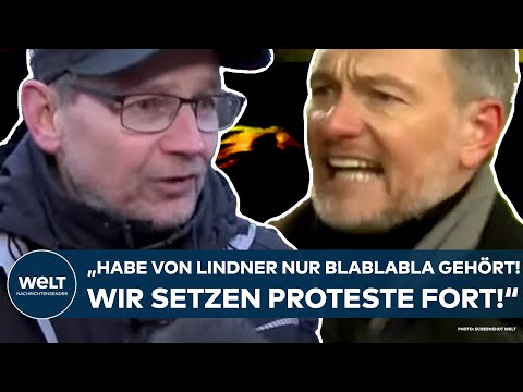 Video Thumbnail: BERLIN: "Habe von Lindner nur Blablabla gehört! Wir setzen Proteste fort" Klartext der freien Bauern