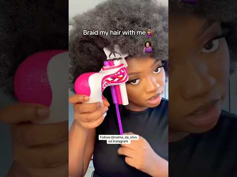 OMG what this machine did to her hair will shock you #braids #short #hair @naima_da_silva