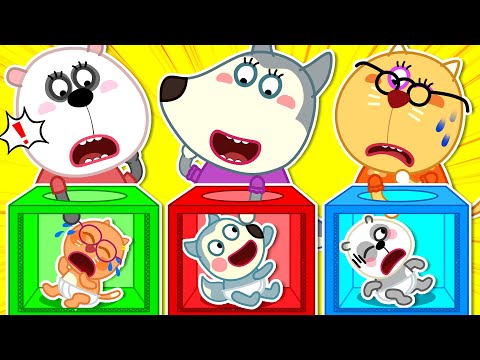 Mom, Don't Choose the Wrong Mystery Box! | Mommy Wolf Family Fun Playtime | Cartoons for Kids