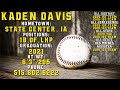 Kaden Davis 2020 Baseball Highlights