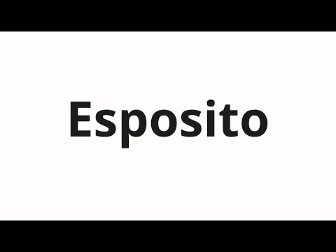 How to pronounce Esposito