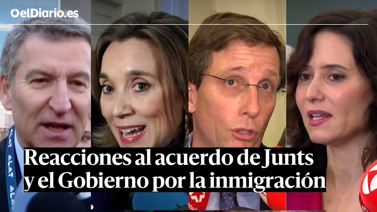 REACCIONES al acuerdo entre JUNTS y el GOBIERNO sobre las competencias de INMIGRACIÓN en CATALUNYA