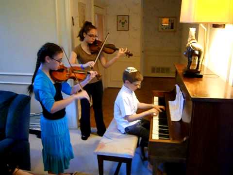 Hatikvah on piano and two violins