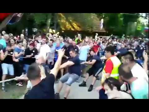 Vlečenje vrvi čez reko Muro 2018