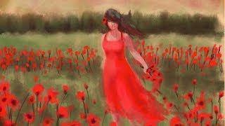 preview picture of video 'Girl In The Poppy Field . Speed Painting  iPad ProCreate'