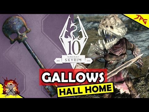 SKYRIM NEW NECROMANCY HOME! Gallows Hall! Permenant Undead Follower? Staff Of Worms! New Bone Helms