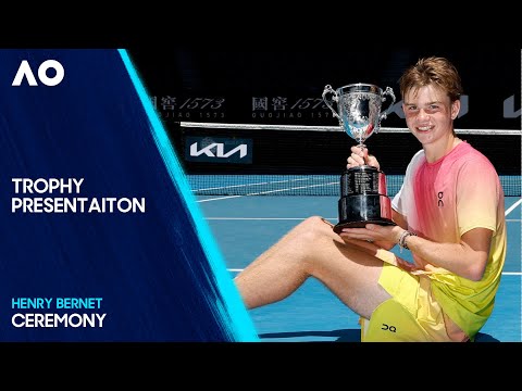 Junior Boys' Singles Ceremony | Henry Bernet | Australian Open 2025 Final