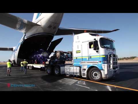 Centurion Heavy Haulage unloading an Antanov 124-100