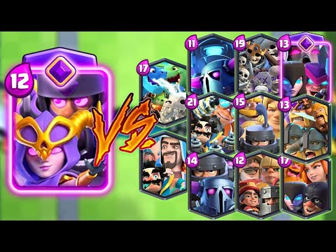 EVOLVED MEGA KNIGHT + WITCH VS ALL TEAMS - Clash Royale Challenge