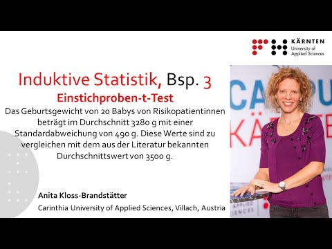Induktive Statistik: Einstichproben-t-Test