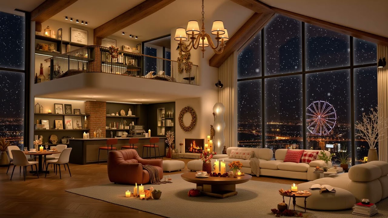 Christmas Jazz Instrumental in Luxury Apartment 🎄 Smooth Piano Jazz Music for Sleep, Study & Relax