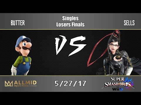 AllMid: SftS - Butter(Luigi) Vs. Sells(Bayonetta) - Losers Finals