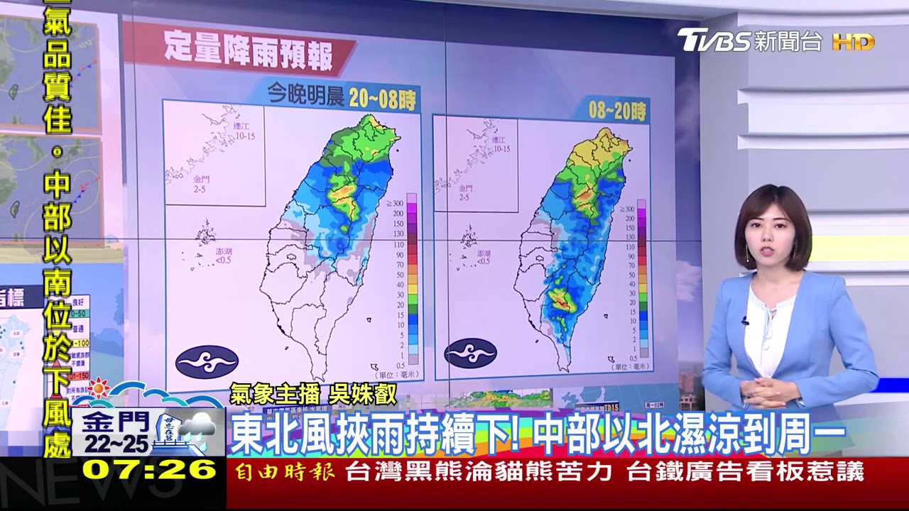 東北風挾雨！中部以北、東部防雨彈　濕涼到周一