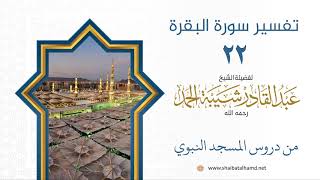 تفسير سورة البقرة (22) تابع تفسير الآية 186 | الشيخ عبدالقادر شيبة الحمد image