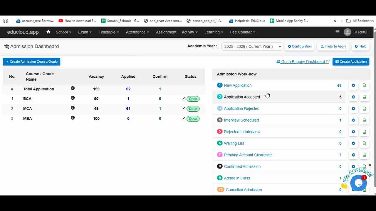 Download Quick pdf of Application Form from Admission