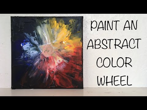 Acrylic Painting for Beginners - Abstract Color Wheel | COLOR THEORY AND SHADING| Paint Knife