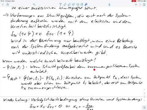 Aufg. 12 – Schnittgrößenumlagerung infolge Kriechen (Klausur SoSe 2020)